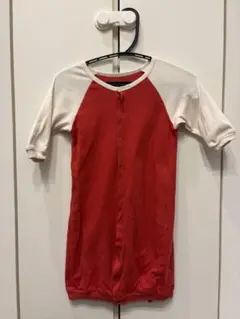 COMME CA ISM 赤ホワイトロンパース 70