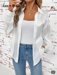 新品 サテンシャツ 即日発送