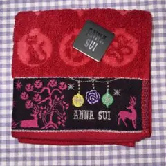 【新品/未使用】ANNA SUI ハンカチ レッド