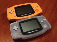 ゲームボーイアドバンス 本体 オレンジ クリア ジャンク品　2個セット