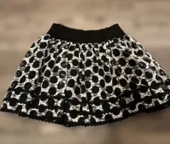 BLACK PEACE NOW ドット柄 レース ミニスカート