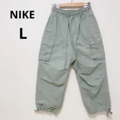 ナイキスポーツウェア ライトグリーン カーゴパンツ ゴム ワンカラー シンプル