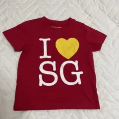 Giordano 赤 I ❤️ SG Tシャツ 110のサムネイル