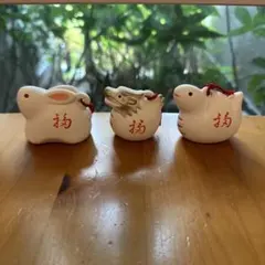 開運干支置物 土鈴 3点 福岡 高倉神社 福
