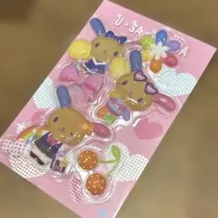 日焼けウサハナ　ぷくぷくステッカー