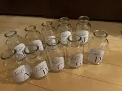 結婚式　テーブルナンバー　ガラス瓶 10個セット A-J ラベル付き