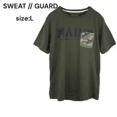 SWEAT // GUARD シャツ　半袖　トップス　Ｌ　迷彩　アウトドア