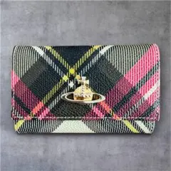 【Vivienne Westwood】チェック柄キーケース ダービーマルチカラー