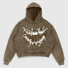 【美品】ROMWE MEN Street Life パーカー ブラウンXL