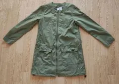 ルノンキュールオリーブ色 ジップアップジャケット