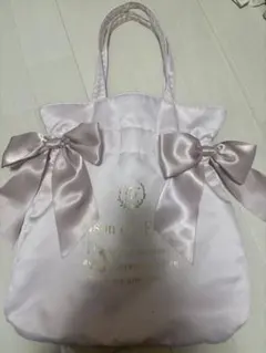 【訳アリ】Maison de FLEUR ダブルリボントートバッグ ピンクのサムネイル