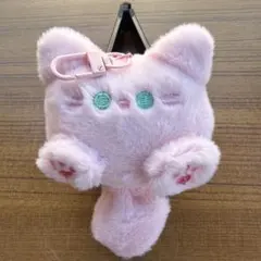 猫型ぬいぐるみクリップ付き
