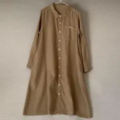 bisque by nestRobe リネン 長袖シャツワンピース　羽織り