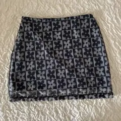【美品】UNIF Dolly Skirt チェッカー柄 フラワープリント Mのサムネイル