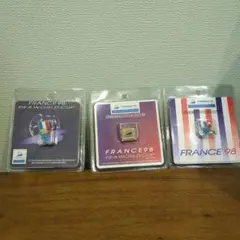 FRANCE 98 FIFA WORLD CUP 記念　ピンバッチ 3セット