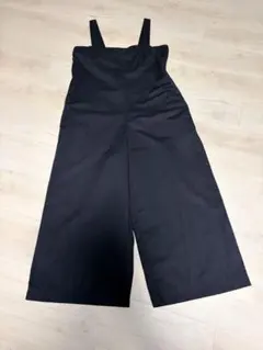 UNIQLO ブラック リネンブレンドサロペットXL
