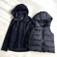 美品【アーバンリサーチドアーズ】マウンテンパーカー　ダウンライナー付き　濃紺
