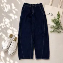 完売品 26SS GAP ハイライズ バギーバレルデニム 28 M 濃紺 ワイドのサムネイル