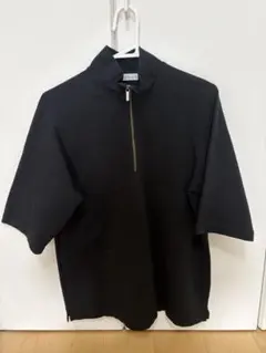 UNITED ARROWS ブラック ハーフジップ 半袖