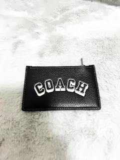 【即日発送】COACH ブラック レザー カードケース