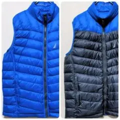 美品 NAUTICA ノーティカ リバーシブル ダウンベスト US規格M 古着のサムネイル