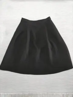 黒 フレアスカート ひざ丈　L〜LLサイズのサムネイル