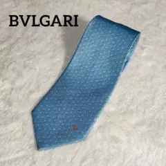 ブルガリ BVLGARI 水色 ワンポイント ハート柄 セッテピエゲネクタイ