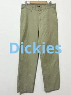 Dickiesカーキ フラットフロント・ワークパンツ W30相当