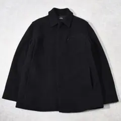 1999AW フランス製 初期 A.P.C. ウール 比翼 ショートコート 黒のサムネイル