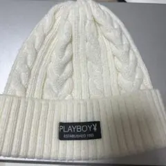 PLAYBOY ケーブル編み ニット帽
