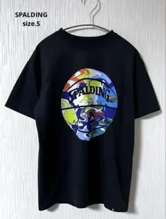SPALDING　バスケットボール デザイン Tシャツ ブラック　サイズ.S