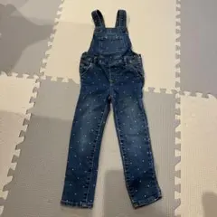 GAP デニム オーバーオール ドット柄