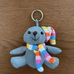 反射マスコット(リフレクター）　ぐりぷぺ　マフラーくまちゃん　カラフル