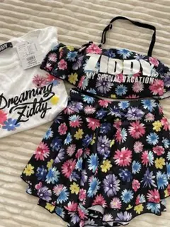 ZIDDY フラワープリント水着 150