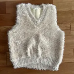 chaopanic チャオパニック　ニットベスト　フェザーベスト