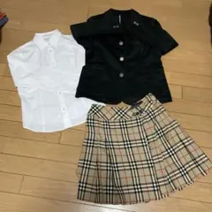 美品バーバリーロンドン ブレザースカートシャツ3点セット