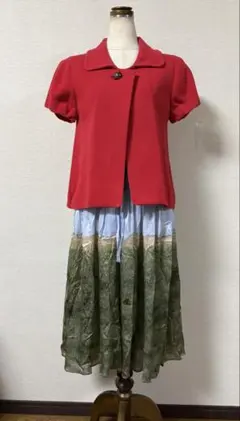 J&M DAVIDSON 一つボタン コットンニットジャケットのサムネイル
