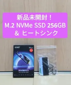 【新品未開封】 M.2 NVMe SSD 256GB　ヒートシンク付