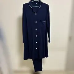 長袖 パジャマ 上下セット ネイビー M