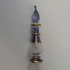 エジプトガラス香水瓶 パフュームボトル アロマオイル ブルー