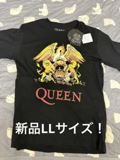 新品LL！QUEENエンブレムプリントTシャツ黒　クイーン　フレディ