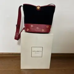 NINA RICCI ショルダーバッグ 黒・赤