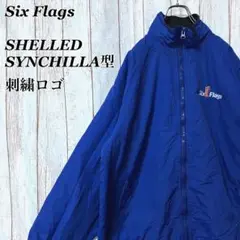 1334Six Flags フリースシェルジャケットナイロンジャケットUSA古着