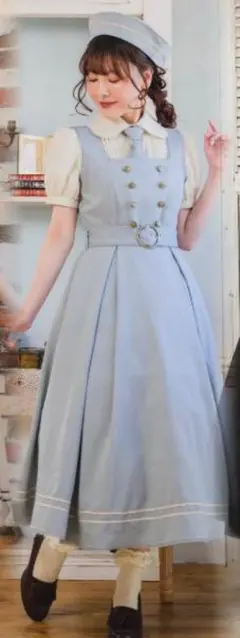 しまむら くる実 クラロリ　マリンアカデミア　ジャンパースカート　3L　サックス