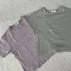 PAIR MANDON ラベンダー・グレー Tシャツ 2枚セット