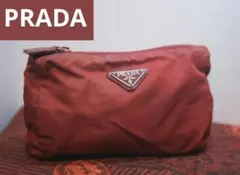 PRADA プラダ ステートナイロン マルチポーチ 三角ロゴプレート レッド