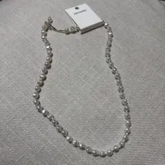 シューラルー バロック風パール調フックネックレス シルバー