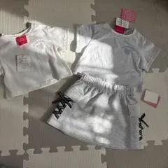 CHEERFUL BROTHERS グレー　ハート　リボン セットアップ　3点