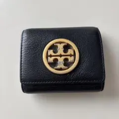 【Tory Burch トリーバーチ】三つ折り財布 ブラック レザー✨