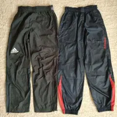 adidas diadora ピステパンツ 黒　紺 140cm 2枚セット